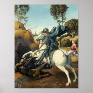 Saint George and the Dragon (Raphael) Poster