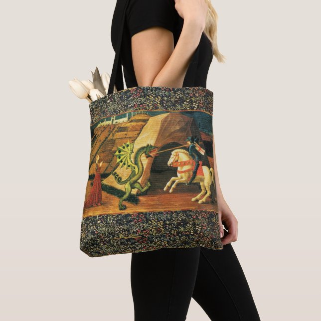 SAINT GEORGE, DRAGON AND PRINCESS TOTE BAG (Close Up)