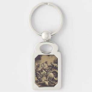 Saint George Killing the Dragon Keychain