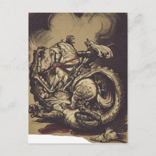 Saint George Killing the Dragon Postcard