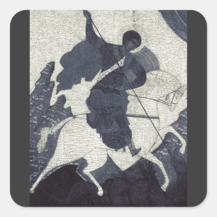 Saint George Killing the Dragon Square Sticker