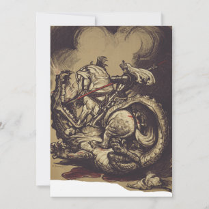 Saint George Killing the Dragon Thank You Card