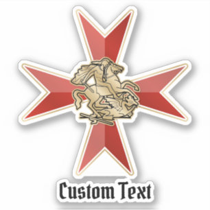 Saint George over Maltese Cross
