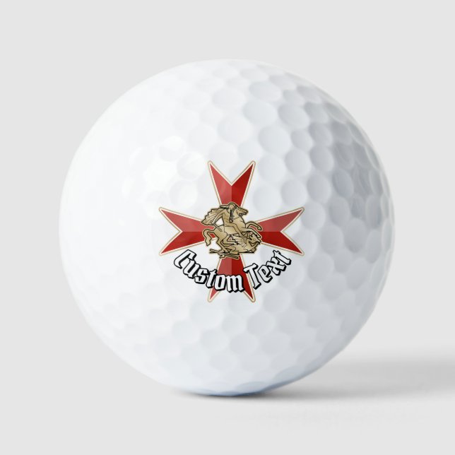 Saint George over Maltese Cross Golf Balls (Front)