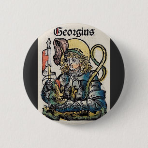 Saint George Patron of England 2 Inch Round Button