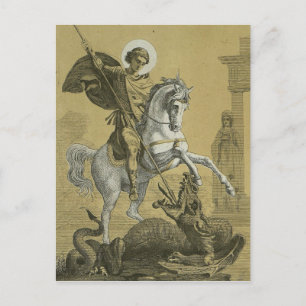 Saint George Patron of England Holiday Postcard