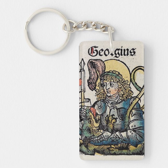 Saint George Patron of England Keychain (Front)