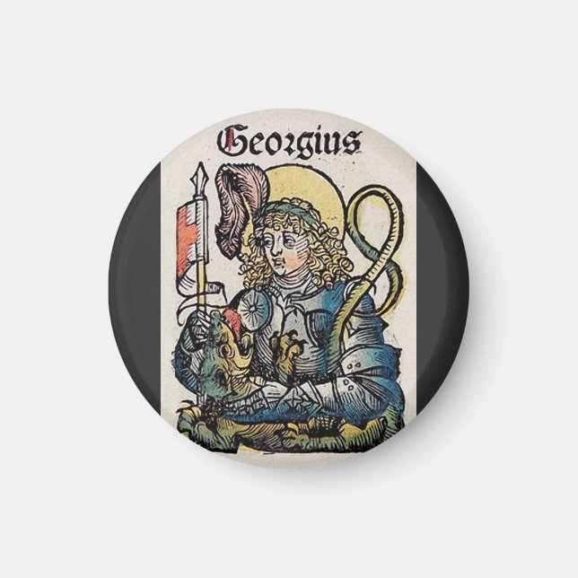 Saint George Patron of England Magnet (Front)