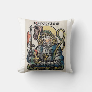 Saint George Patron of England Throw Pillow
