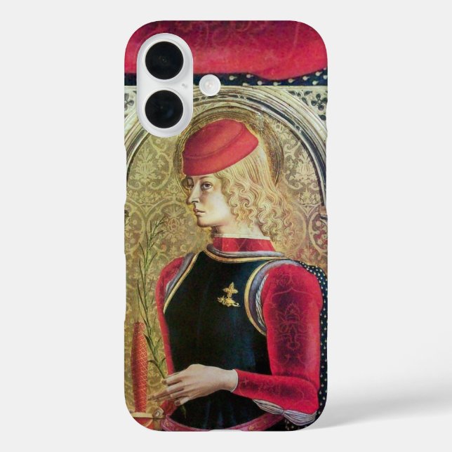 SAINT GEORGE PORTRAIT ,Red,Black,Gold Yellow Case-Mate iPhone Case (Back)