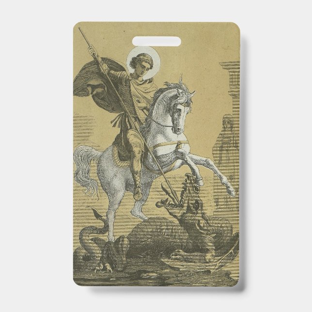 Saint George – Premium "Sunburst Gold" Art Badge (Front)
