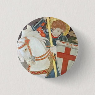 Saint George Slaying the Dragon 1 Inch Round Button