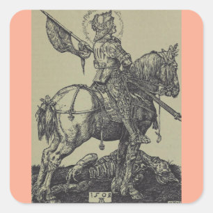 Saint George Slaying the Dragon  Square Sticker