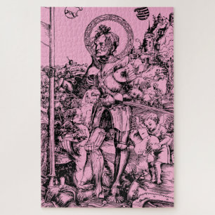 Saint George Standing with Two Angels Jigsaw Puzzle