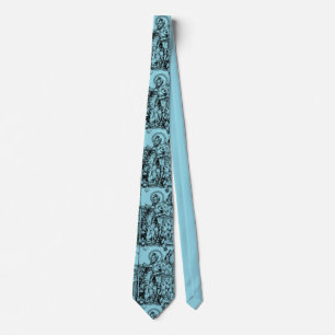 Saint George Standing with Two Angels Tie