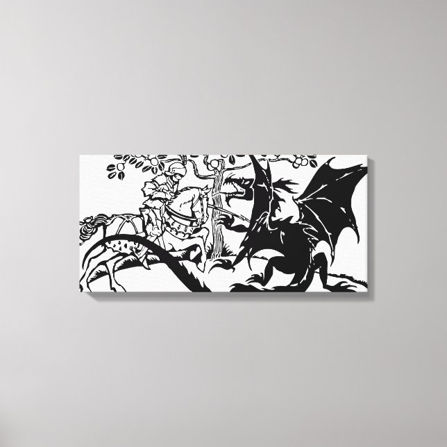 Saint George & The Dragon Canvas Print (Front)