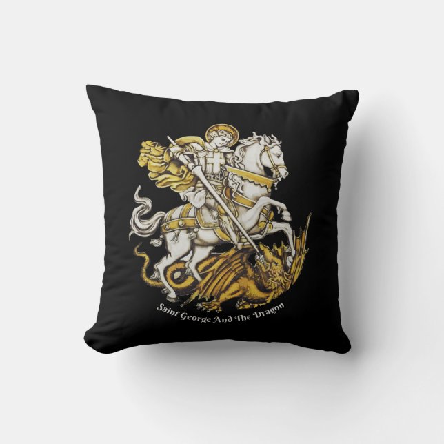 Saint George Throw Pillow (Front)