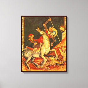 Saint George's Battle with the Dragon Canvas Print