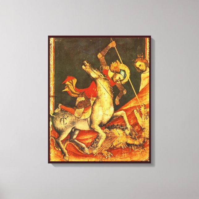 Saint George's Battle with the Dragon Canvas Print (Front)