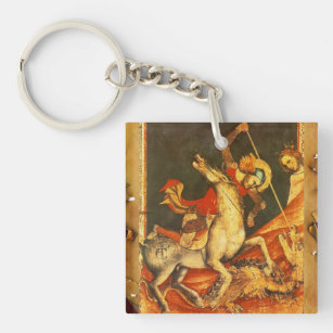 Saint George's Battle with the Dragon Keychain