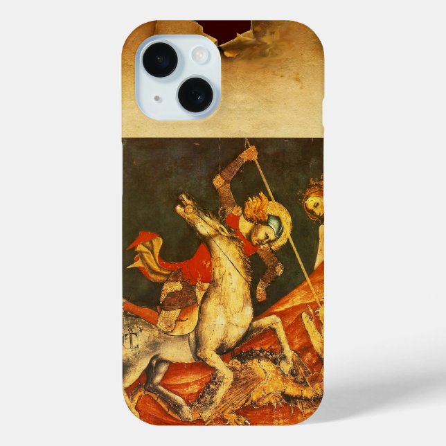 Saint George's Battle with the Dragon Monogram Case-Mate iPhone Case (Back)