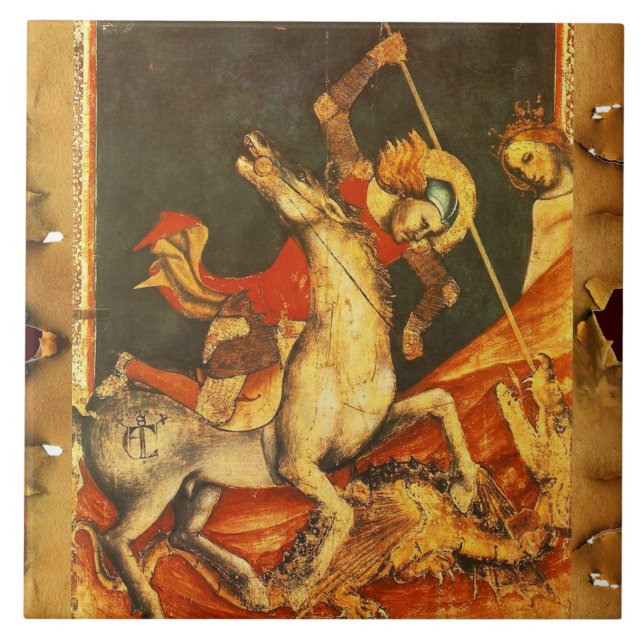 Saint George's Battle with the Dragon Tile (Front)