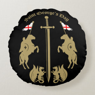 Saint George's Day Round Pillow