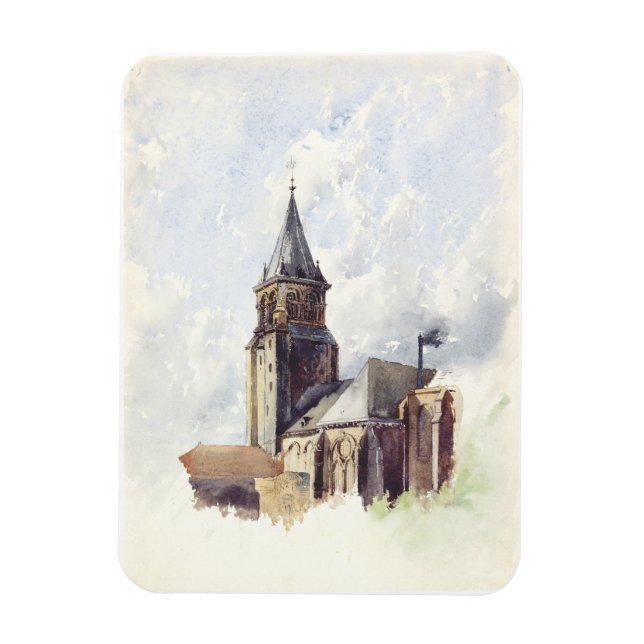 Saint Germain des Pres Church Paris Magnet (Vertical)