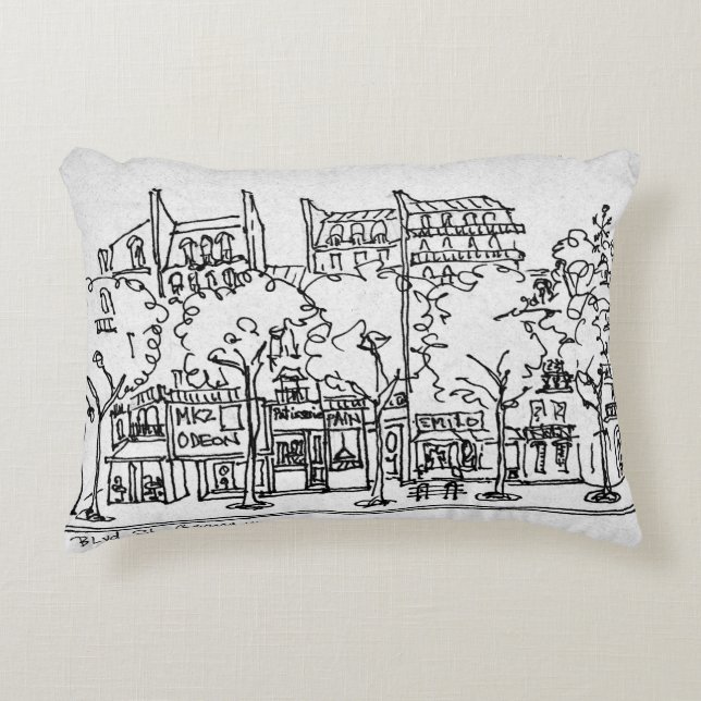 Saint-Germain-des-Pres | Paris, France Decorative Pillow (Front)