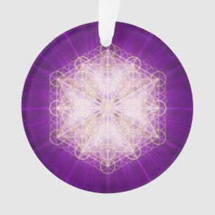 Saint Germain Violet Flame Prayer Acrylic Ornament