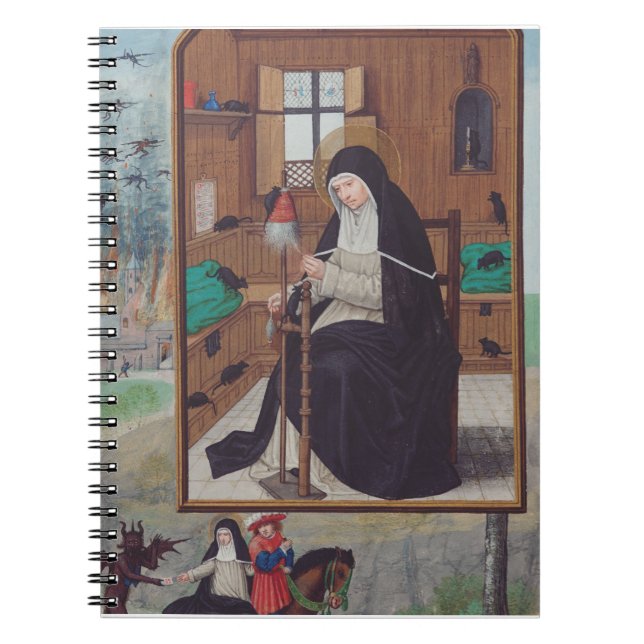 Saint Gertrude of Helfta by Simon Bening Notebook (Front)