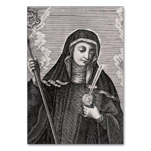 Saint Gertrude the Great German Benedictine mystic Table Number