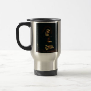 Saint Gertrude the Great German Benedictine Travel Mug