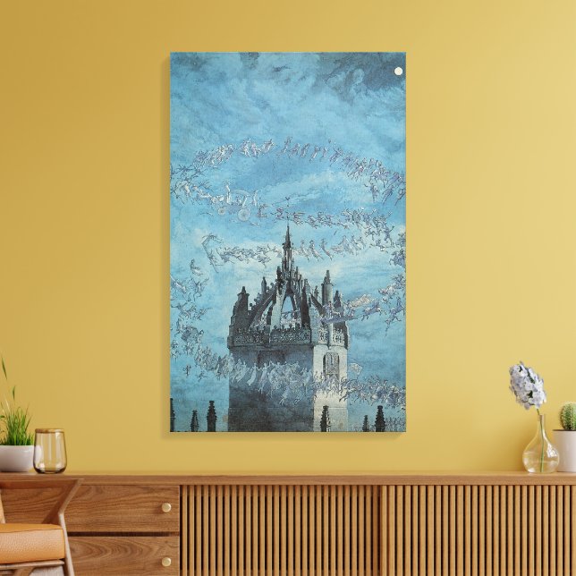 Saint Giles - His Bells by Charles Altamont Doyle Canvas Print (Insitu(LivingRoom))