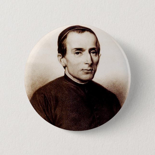 Saint Giuseppe Cafasso Franciscan Priest 2 Inch Round Button (Front)
