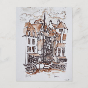 Saint-Goustan Port, Auray Brittany, France Postcard