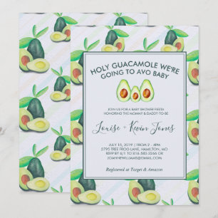 Saint-Guacamole Invitation Baby shower Avocado