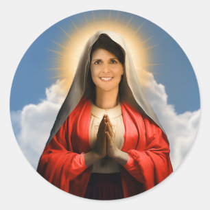 Saint Haley Prayer Candle Classic Round Sticker