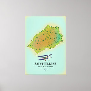 Saint Helena British Overseas Territory map Canvas Print