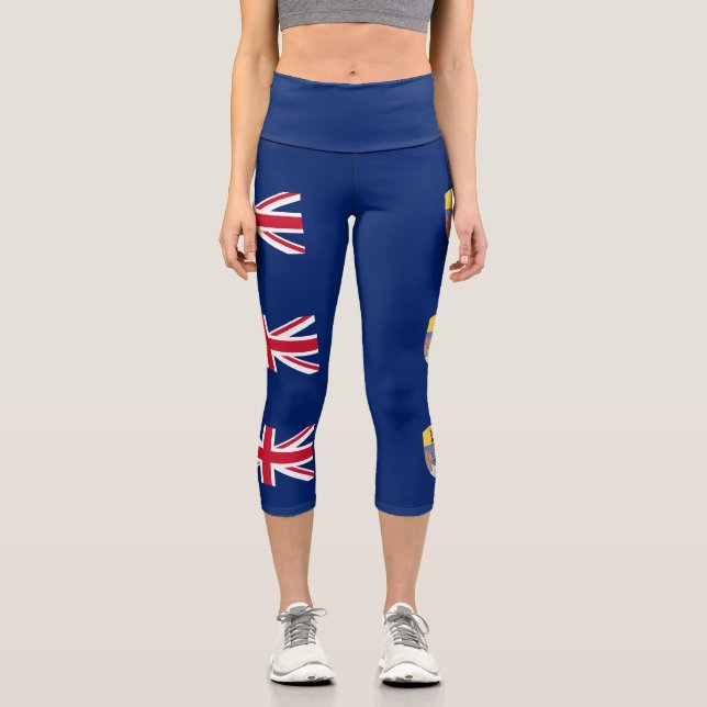 Saint Helena Flag Capri Leggings (Front)