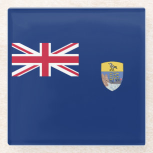 Saint Helena Flag Glass Coaster