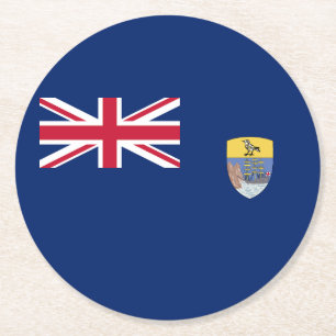 Saint Helena Flag Round Paper Coaster