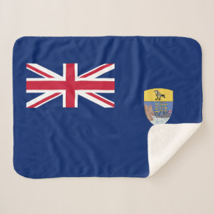 Saint Helena Flag Sherpa Blanket