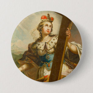 Saint Helena of Constantinople with cross 3 Inch Round Button