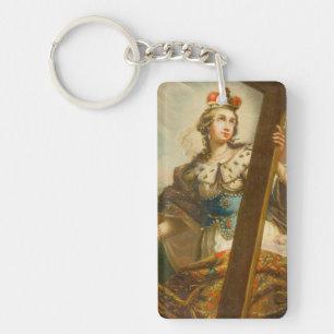 Saint Helena of Constantinople with cross Keychain