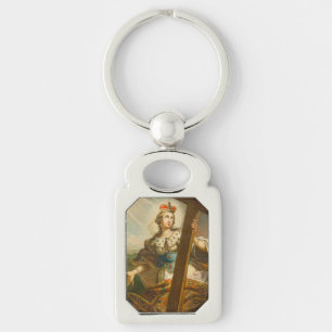 Saint Helena of Constantinople with cross Keychain