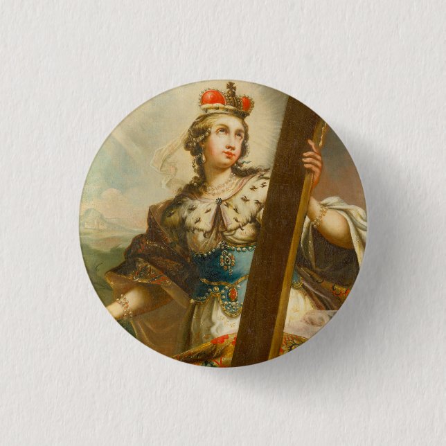 Saint Helena with the True Cross Sacred Art 1 Inch Round Button (Front)
