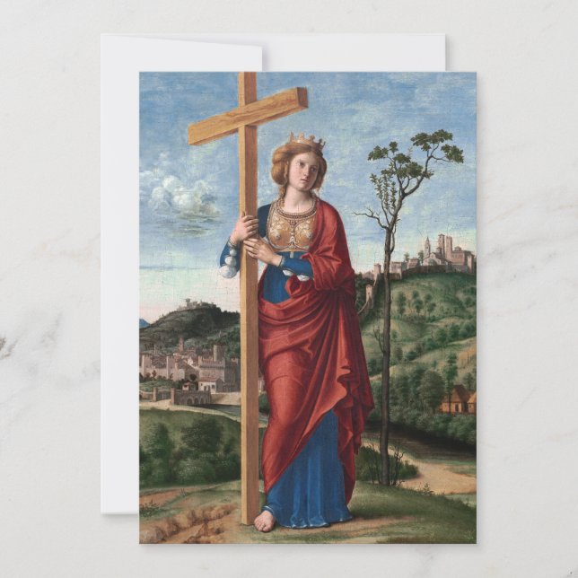 Saint Helena with the True Cross Sacred Art Invitation (Front)