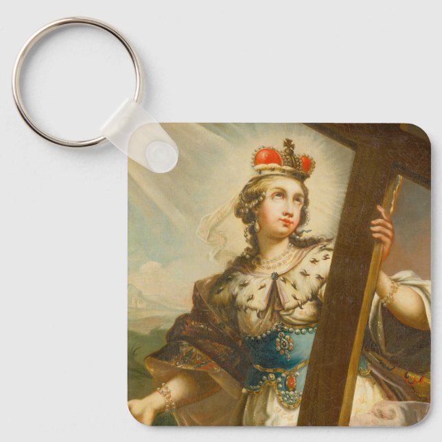 Saint Helena with the True Cross Sacred Art Keychain (Front)