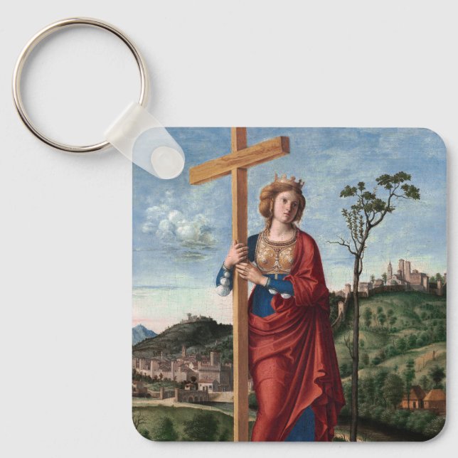Saint Helena with the True Cross Sacred Art Keychain (Front)